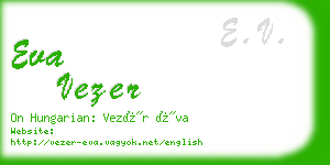 eva vezer business card